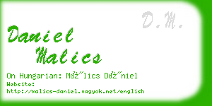 daniel malics business card